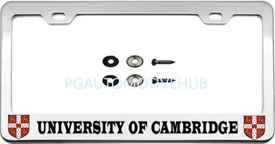 License Frame Stainless Steel Chrome Plated FOR CAMBRIDGE UNIVERSITY