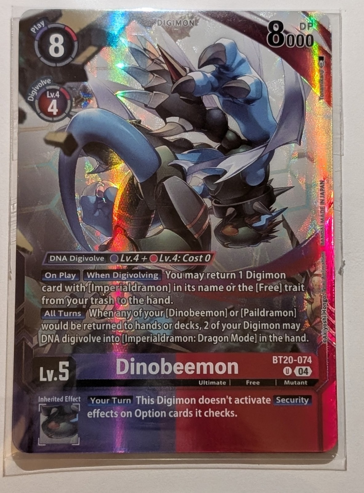 Juego de Cartas Paildramon Dinobeemon BCGF 25-26 Promoción Exclusiva BT20-074 BT20-016 AA
