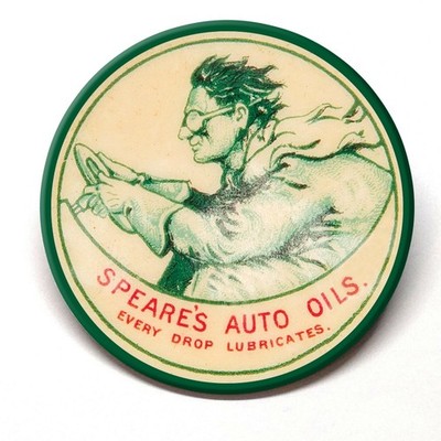 Spear's Auto Oil Advertising Pocket Mirror Souvenir