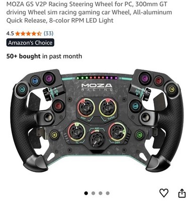 MOZA GS V2P Racing Wheel PC Quick Release
