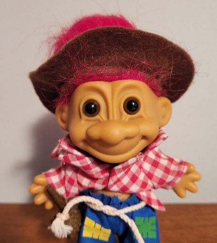 Vintage 90's RUSS Hillbilly Hobo Red Hair With Pipe Boy Troll 5" Doll #18343 - Picture 2 of 10