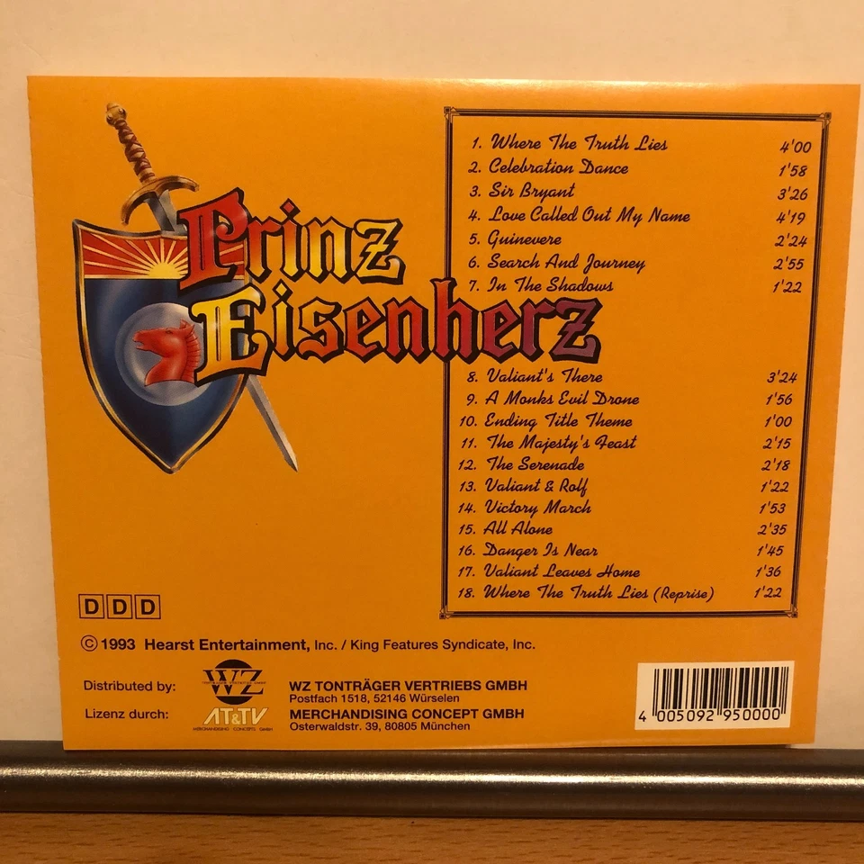 Prinz Eisenherz - The Legend of Prinz Eisenherz - Soundtrack CD 1993 - Bild 2 von 3