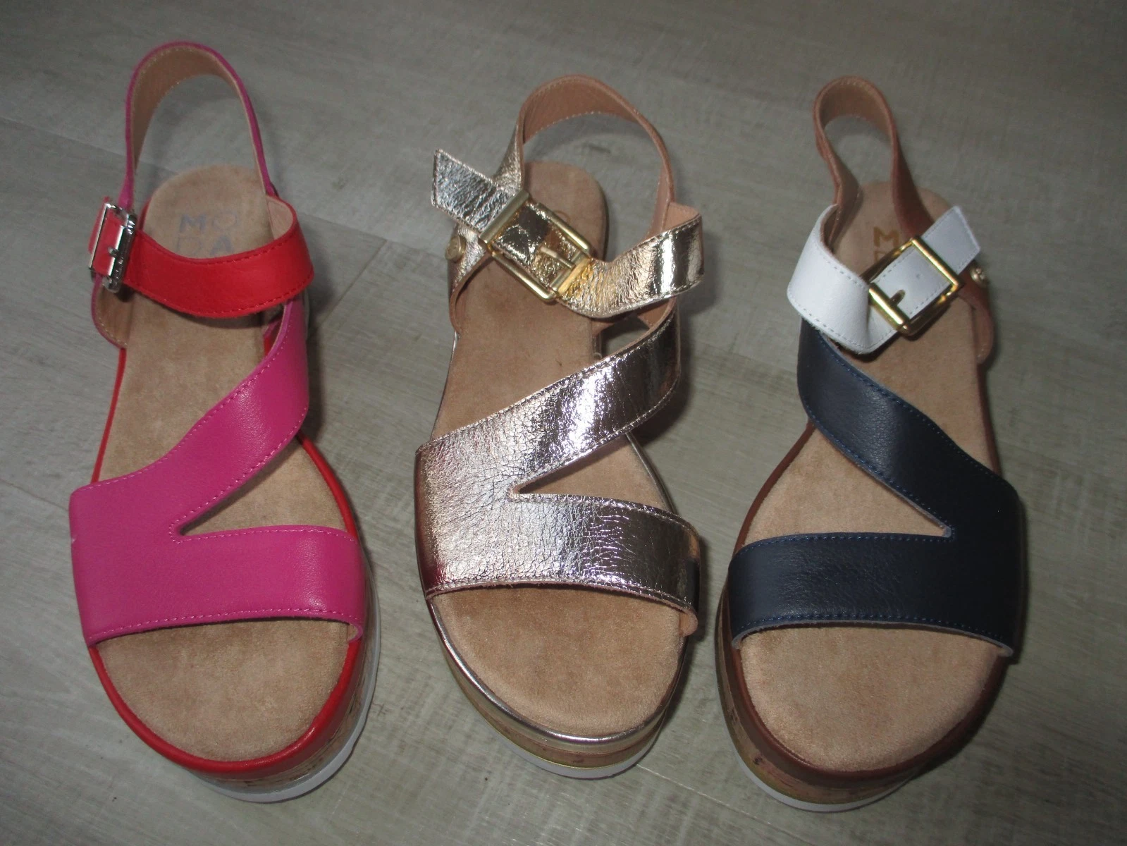 NEW MODA IN PELLE Pepper Wedge Heel Sandals Choice of Colour / Size - See desc