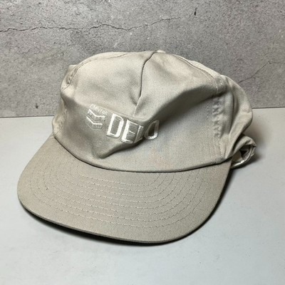 VTG Chevron Delo Gas oil Tan Biege Snapback Dad Cap Hat Trucker