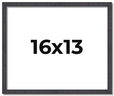 16x13 Frame Brown Picture Frame  Modern Photo Frame UV Acrylic, Acid Free Backer