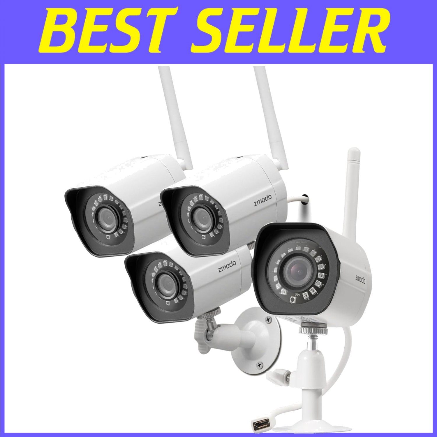 Full HD WiFi  Cameras with Night Vision, Alexa Compatible
