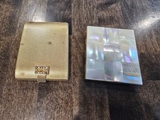 Vtg Max Factor Regency Golden Weave Powder Co...
