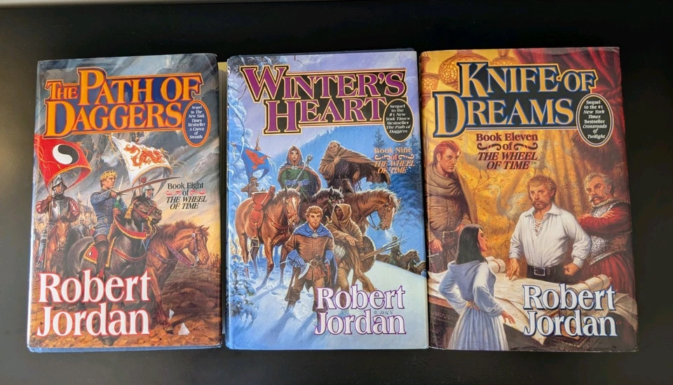 Wheel of Time HC Lot 3 1st Ed Robert Jordan + Bonus PB by Brandon Sanderson Foto 2 de 4