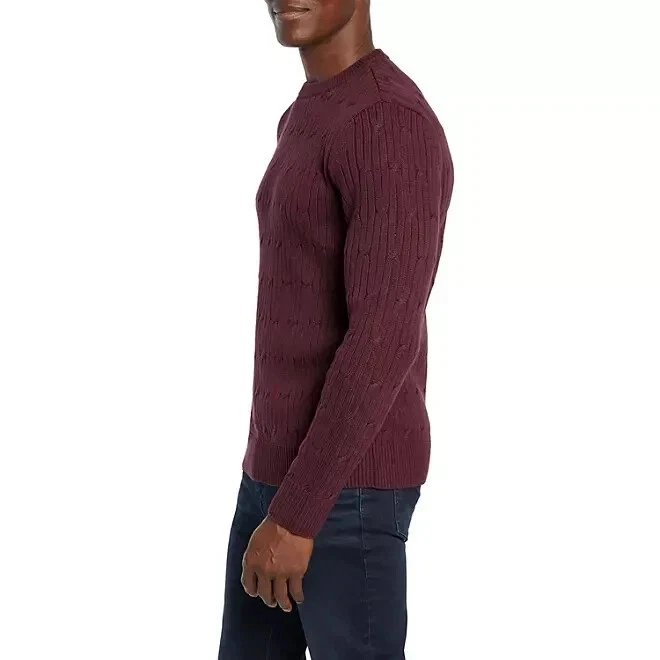 Express Cable Knit Wine Winetasting Burgundy Pullover Sweater Mens Size XXL NWT - Image 3 of 3