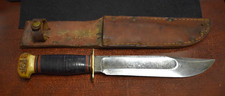Vintage Marble's Gladstone Fixed Blade Knife. Genuine Stag Pommel.