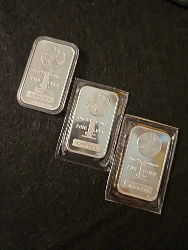 1 Troy oz Lady Liberty .999 Fine Silver Bar - Lot of 3