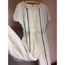 Vintage 80s Jumpsuit Denim Rhinestone Studded Zipper Retro Giraffe Fox Baggy