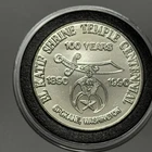1990 Shrine Temple Shriners Hospital Coin 1 Troy Oz .999 Fine Silver Round Medal