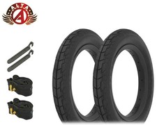 ALTA 12½ x 2¼ Black City Street Durable Tire Set w/90d Schrader Valve Tubes, 6pc
