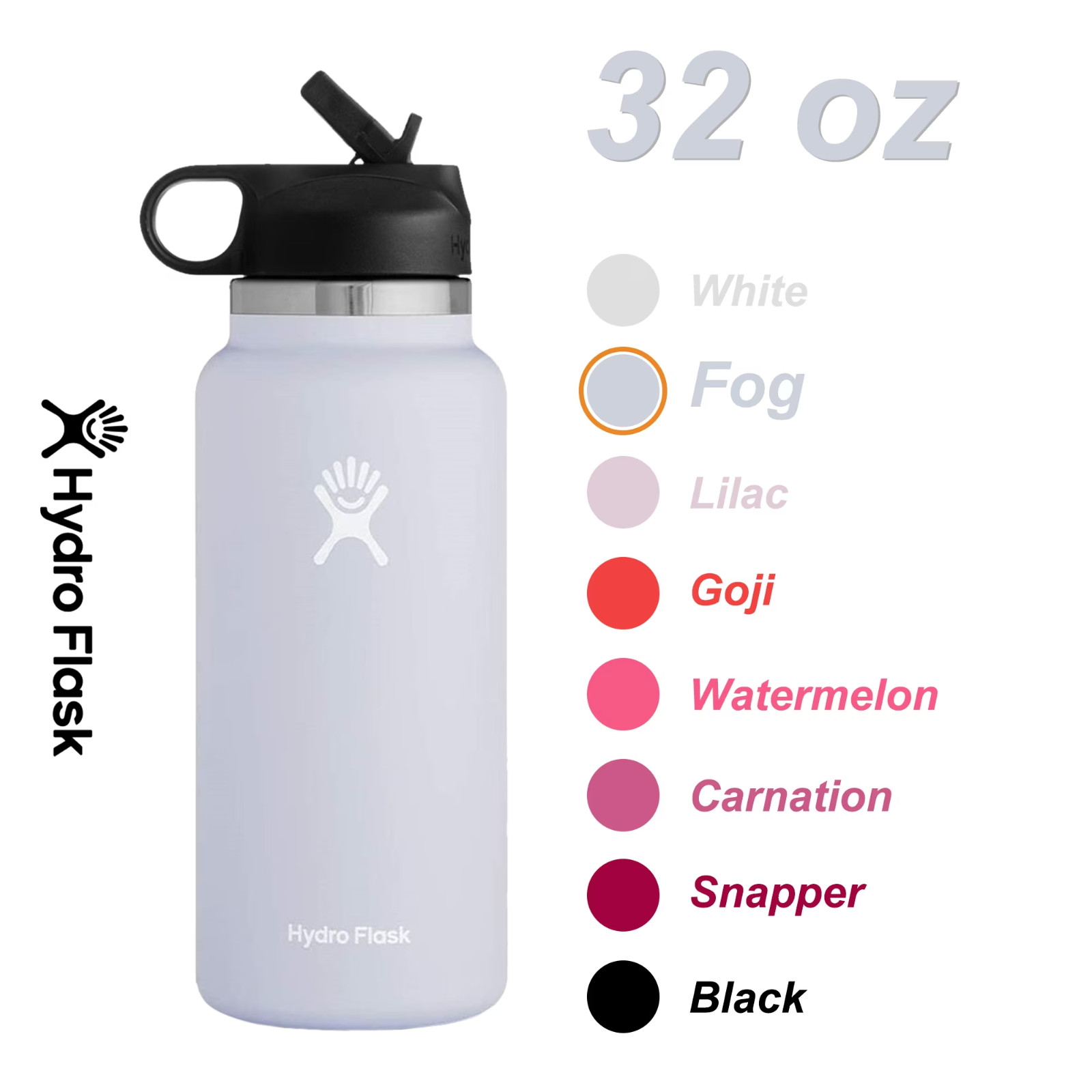 Hydro Flask 32 oz Vacuum Insulated Stainless Steel Coffee Cup Water Bottle - NEW