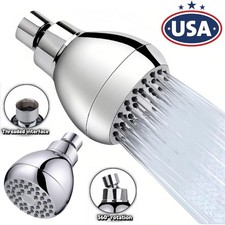 High Pressure Shower Head 3 Inches Anti-clog Anti-leak Fixed Showerhead Ball USA
