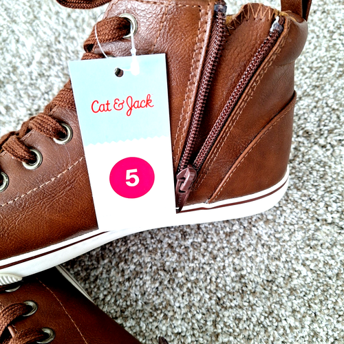 Jungen Sneaker Cat & Jack Florian Mid Top Freizeit/Kleid braun Gr. 5 NEU mit Etikett - Bild 6 von 7
