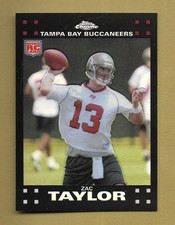 ZAC TAYLOR 2007 TOPPS CHROME BLACK REFRACTOR ROOKIE RC CARD #TC179 NFL COACH. rookie card picture