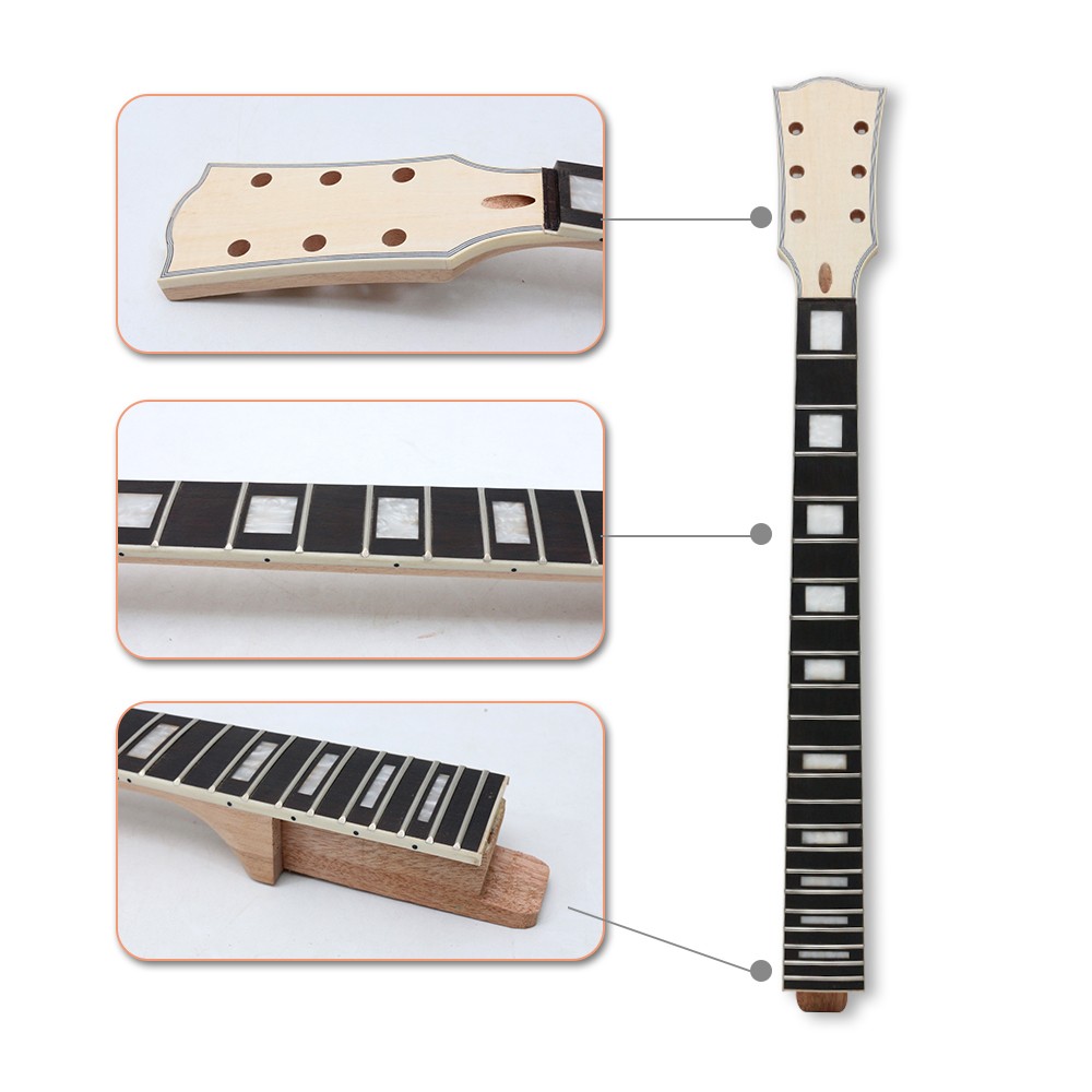 Unfinished diy Electric Guitar Kit Flamed Maple Veener Build on own 5