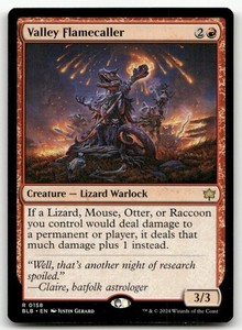 Valley Flamecaller 158 Rare Bloomburrow Magic: The Gathering