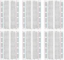 6PCS 400 Point Solderless Breadboard Kit Small Breadboard Arduino PCB Prototype