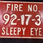 Sleepy Eye Minnesota MN Fire Department Metal Address Sign Pottery Flour Milling — photo 6