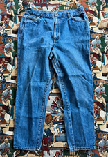 Vintage 80s Women’s Chic Blue Denim Jeans Size 24 Made in USA