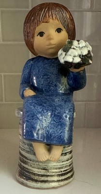 Lisa Larson for Gustavsberg  Flower Girl  in Glazed Ceramics - Sweden