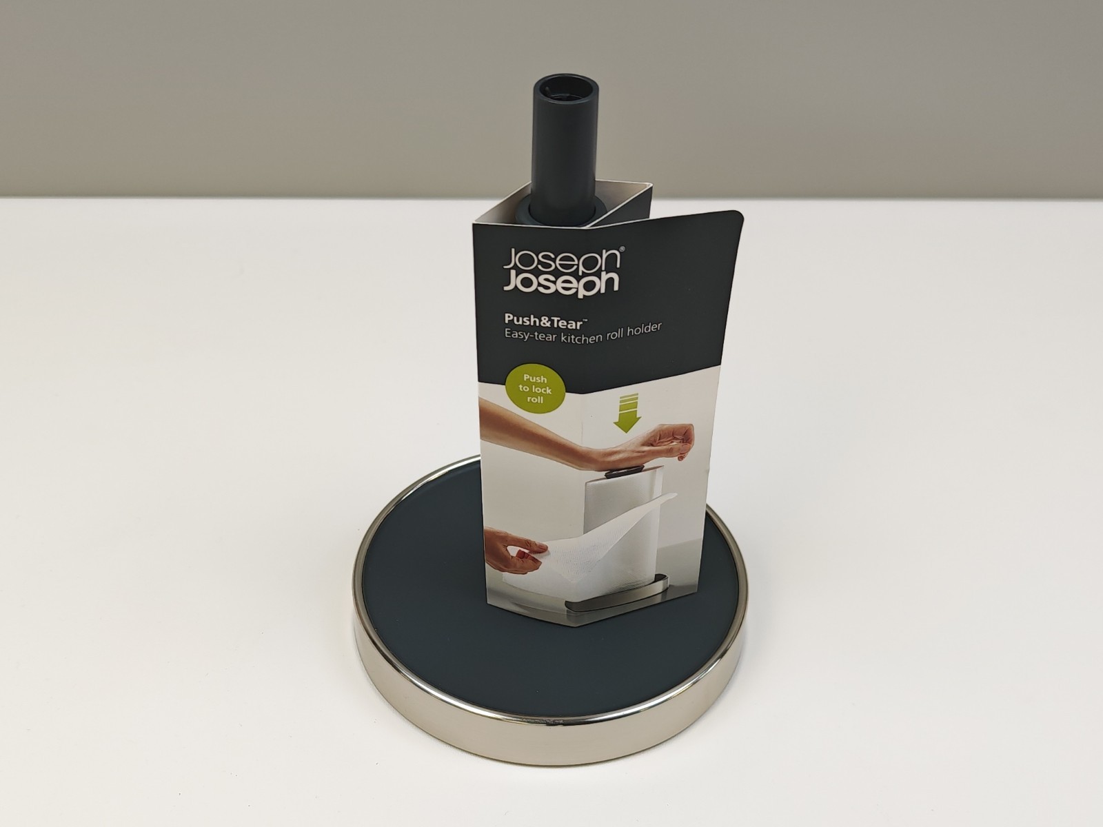 Joseph Joseph Push and Tear kitchen Roll Holder - Top Missing - (READ)