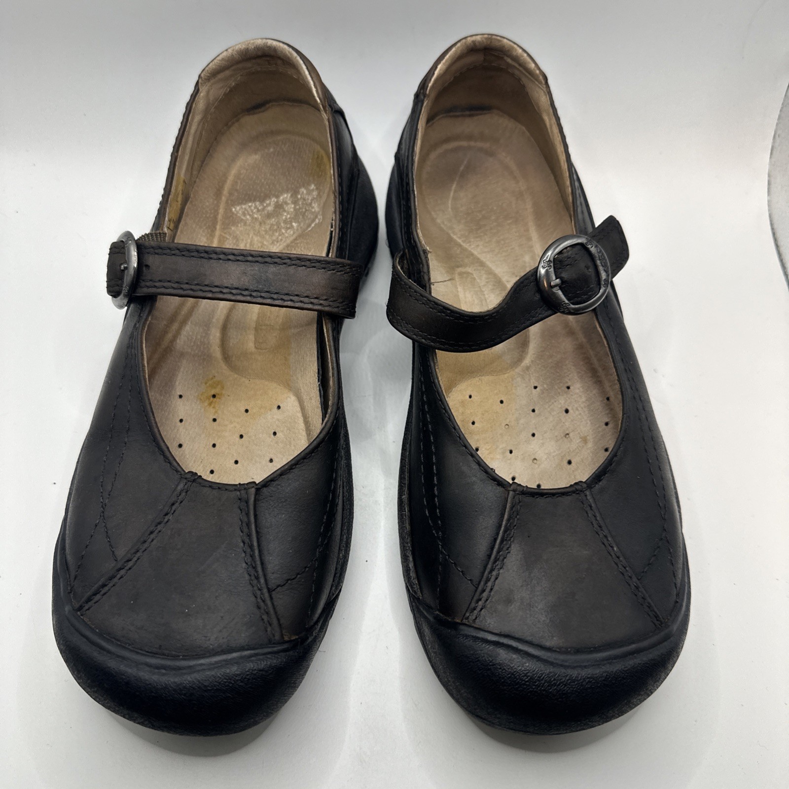 Scarpe Keen Midori donna taglia 8 shiitake marroni Mary Jane fibbia tela comode