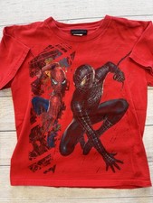 Spider-Man Shirt Youth Medium 8/10 Red Marvel Black Suit Superhero Tee Boys