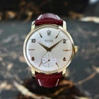 A STUNNING VINTAGE 1966 GENTS ROLEX PRECISION IN 9k SOLID GOLD