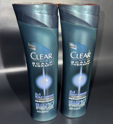 (2) Clear Men Scalp Therapy Anti-Dandruff 2 in 1 SCALP COMFORT 12.9 FL OZ each