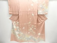 7776594: JAPANESE KIMONO Visiting Kimono with Peony Pattern