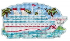 Winter Cruise Beaded Cross Stitch Kit Mill Hill Winter Holiday 2025 MH182534