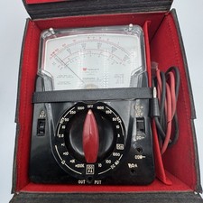 Triplett 630-PL Analog VOM Multimeter w/ Original Leather Case Vintage Untested
