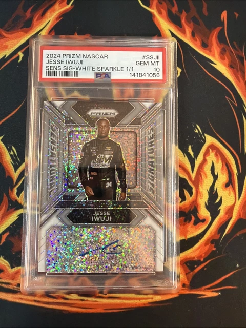 2024 JESSE IWUJI WHITE SPARKLE PRIZM AUTO 1/1 PSA 10