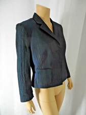 ELIE TAHARI Jacket size US 12 UK 16 It 48 midnight blue combo texture