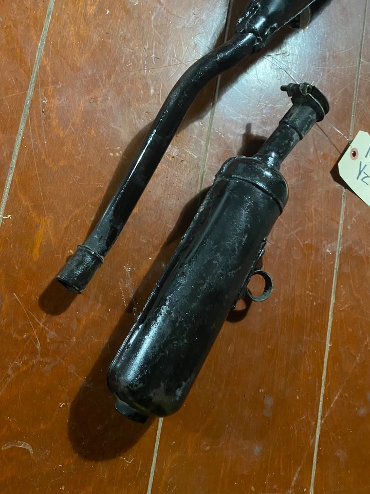 Yamaha YZ 125 1978 tubo de escape con silenciador YZ125E original OEM Foto 2 de 4