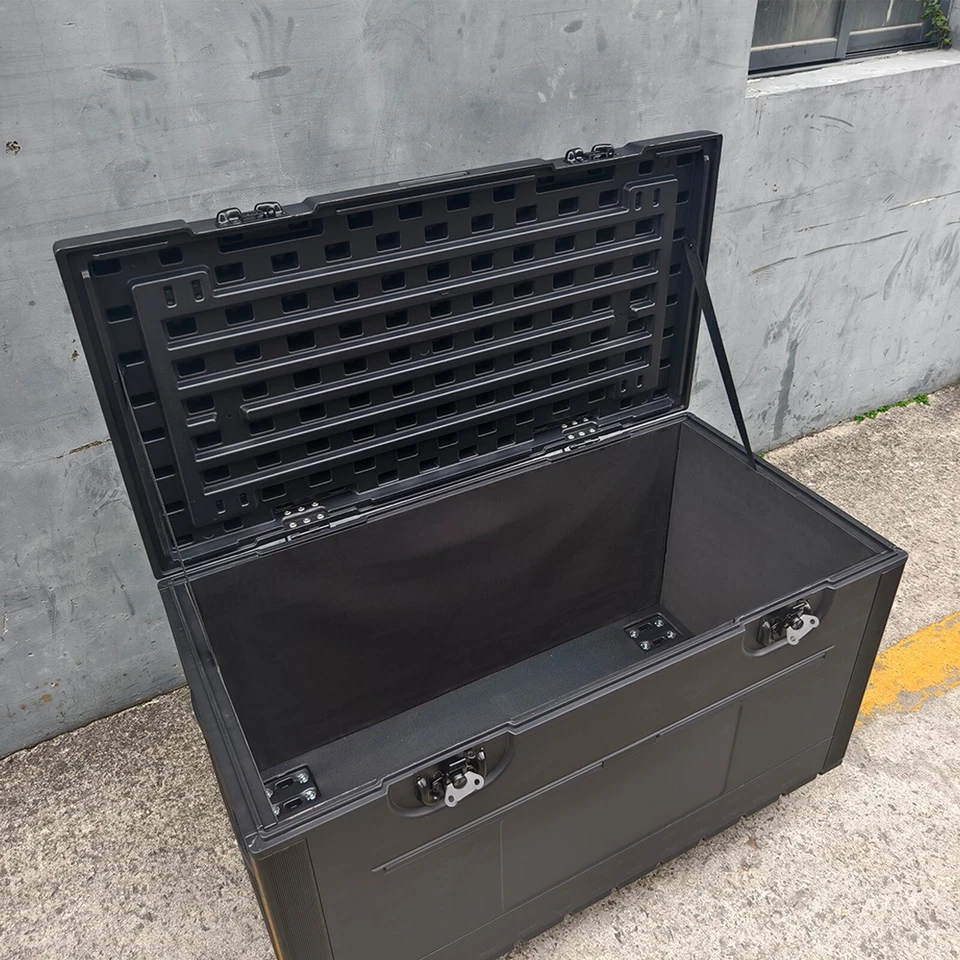 Large ATA Road Case W/ Wheel Stackable Flight Case Waterproof Cable Trunk For DJ - Image 2 of 4