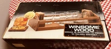 VTG Winsome Wood 13 Piece Beverage Entertainment Set Teak NIB