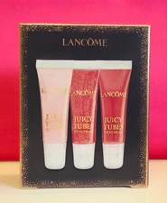 Lancome Paris Juicy Tubes 3 Pc Travel Size Tubes Trio Set (.33 oz EACH TUBE) NIB