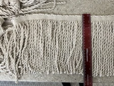 9 Inch Trim Oatmeal Color Twist Fringe 7 Continuous Yards