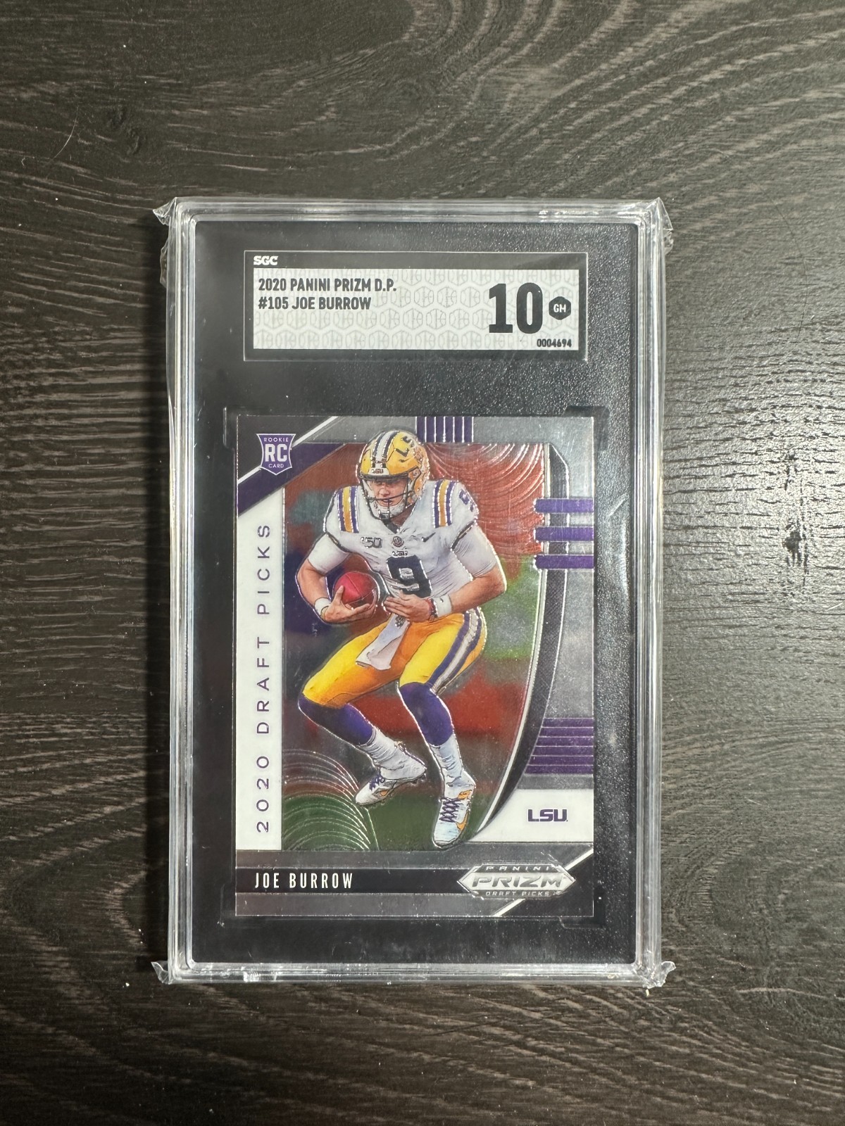 2020 Prizm Draft Picks Joe Burrow Silver Prizm #105 SGC 10