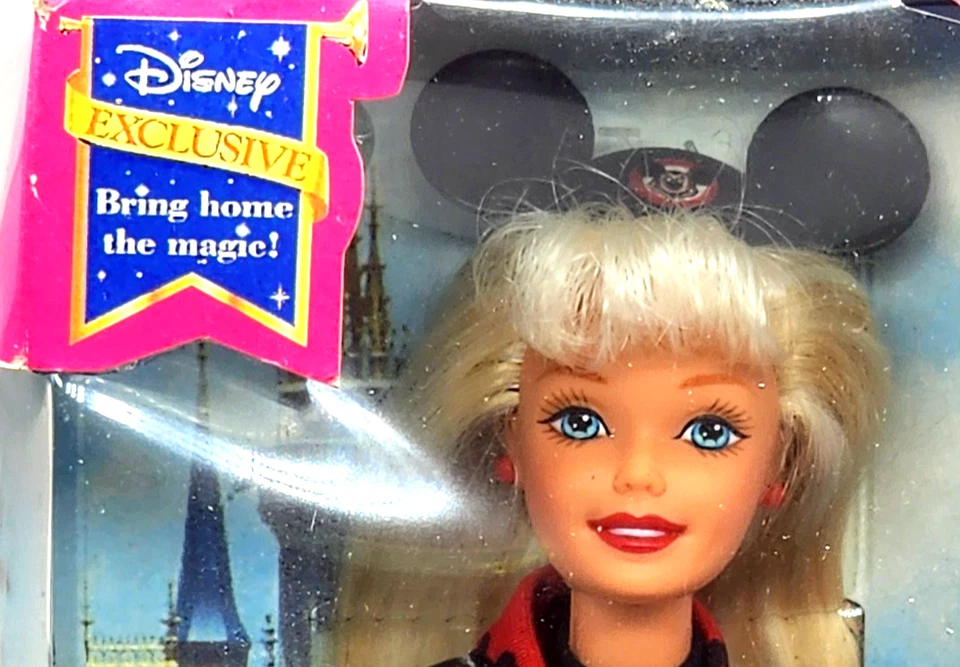 Disney Divertida Barbie Quinta Edición 1997 con Globo y Orejas de Mickey 18970 NRFB Foto 2 de 4