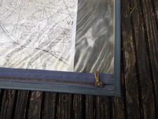 Bundeswehra około 1980 roku? Plastikowa torba na karty, zamek błyskawiczny z wytłoczonym OGROMNA.