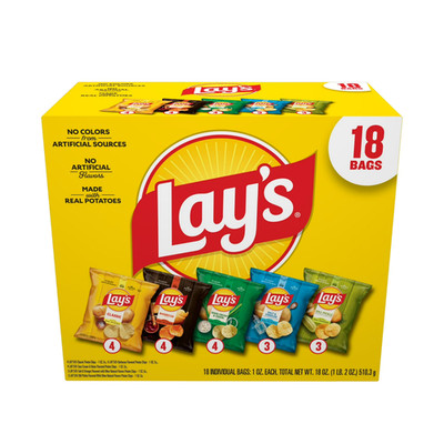 Lay's Snacks Mix Potato Chips Variety Pack (1 oz 18 Count)@@