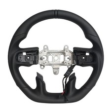 Full Black Leather Steering Wheel For Dodge Ram 1500 Rebel 2019-2024 Wheated Full Black Leather Steering Wheel For Dodge Ram 1500 Rebel 2019-2024 Wheated