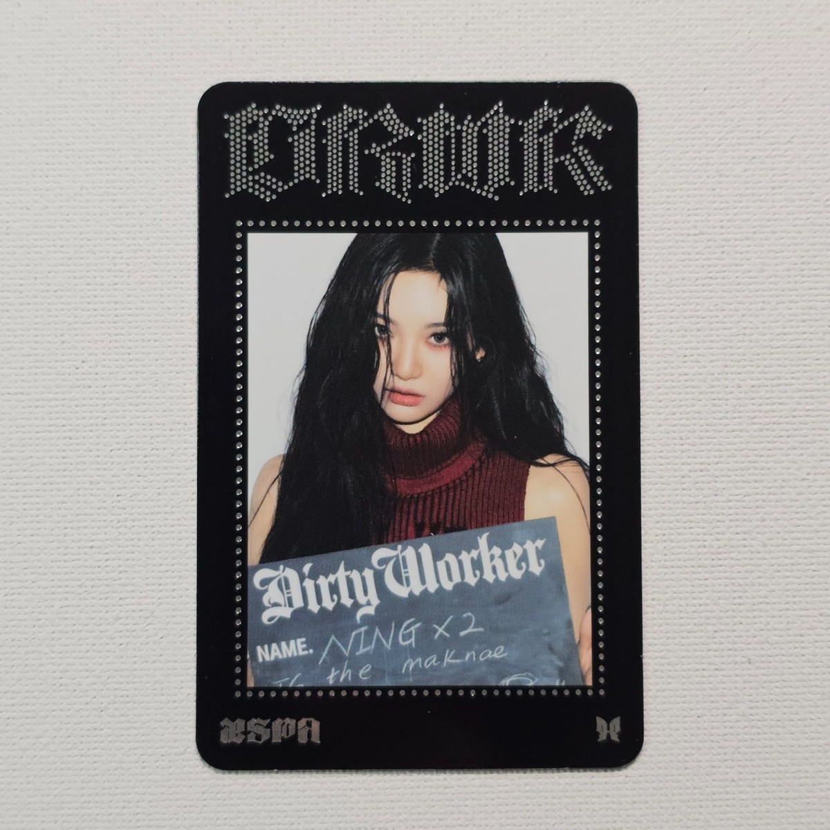 aespa 1st Single Album Dirty Work Official MD Trading Card A Ver