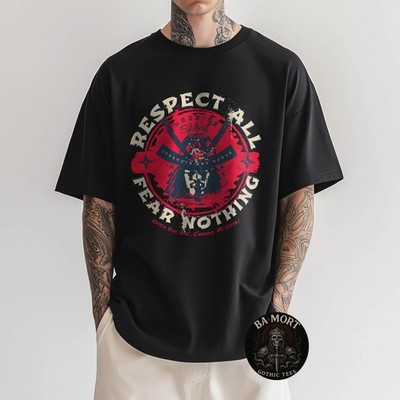 Samurai Warrior Spirit Respect All Grunge Graphic T-Shirt